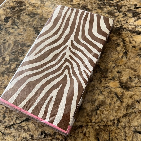 Wine and Zebra Brown guest towels - Picture 3 of 7